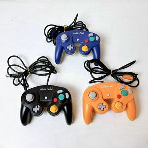 205＊中古 ゲームキューブ GAMECUBE コントローラー 3個 まとめ売り 動作未確認 現状品＊