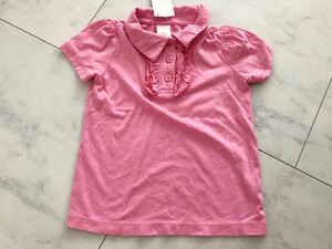 新品 GYMBOREE ジンボリー 5 ポロシャツ フリル ピンク Tシャツ生地 コットン100% 綿 100 110