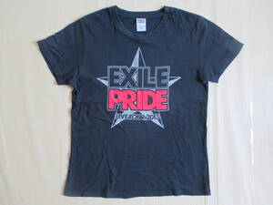 送料210円 EXILE LIVE TOUR 2013 EXILE PRIDE オフィシャル 半袖 ロゴ プリント Tシャツ 黒 S 身幅47cm エグザイル ライブツアーTシャツ