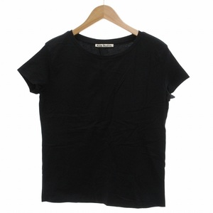 アクネ ストゥディオズ Acne Studios クルーネックTシャツ カットソー 半袖 無地 国内正規品 XS 黒 ブラック /JS レディース