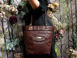 ●超美品●GUCCI グッチ●グッチシマ●ホースビット●カーフ レザー 本革●ハンド バッグ●ブラウン●G金具●イタリア製●腕掛け●Js53418