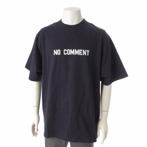 【バレンシアガ】Balenciaga　ユニセックス 22SS NO COMMENT ダメージ加工 オーバーサイズ Tシャツ ブラック XXS 【中古】190378