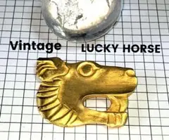 Vintage Lucky Horse 馬✨幸運の金色馬✨ブローチ