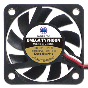 PCケース用ファン Ainex OMEGA TYPHOON 40mm 薄型究極静音タイプ CFZ-4010LA