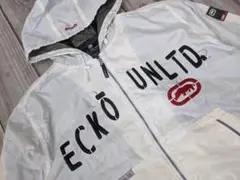 00s ECKO オールドエコー リップストップ生地 デカロゴナイロンパーカー