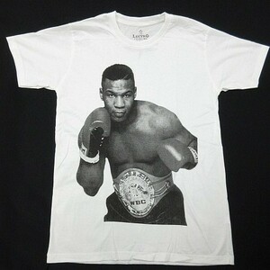 ◯ 新品 マイクタイソン Mike Tyson 半袖Tシャツ ボクシング アイアンマン 鉄人 メンズ コットン 白 綿100％ Sサイズ ■管理番号LBT20-132