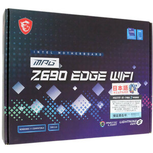 【中古】MSI製 ATXマザーボード MPG Z690 EDGE WIFI LGA1700 元箱あり [管理:1050024551]