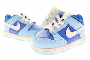 未使用品 ナイキ NIKE DUNK LOW RETRO QS TDE FLASH ARGON BLUE 2022 10cm TD DV2634-400 ダンク ロー レトロ トドラー アルゴン ブルー 23