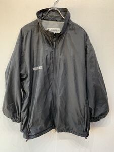 【人気】Columbia/コロンビア　　ナイロン　ジップ　アウター　黒／ブラック　メンズXLサイズ相当　アウトドア　キャンプ　PACKABLE　K1631