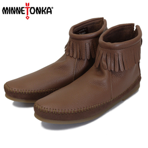 MINNETONKA(ミネトンカ) 1975 Deerskin Back Zip Boot(ディアスキンバックジップブーツ) #288X CARAMEL レディース MT414 5-約22cm