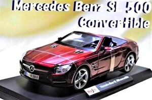 新品マイスト1/18【Maisto】■Mercedes Benz SL 500 Convertible■ミニカー/ランボル/BMW/ポルシェ/フェラーリ/アウディ/メルセデス/京商
