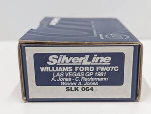 PN22A◆TAMEO Sliver Line 1/43 タメオ SLK 064 Williams Ford ウイリアムズ フォード FW07C ラスベガス LAS VEGAS GP 1981 Win A.Jones