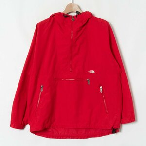 【1円スタート】 THE NORTH FACE アノラック マウンテパーカー ザノースフェイス ナイロン ハーフジップ レッド ロゴ刺繍 NP2312 メンズ M