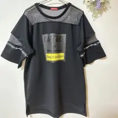 Capture キャプチャー　メンズ　Tシャツ　半袖　ブラック黒　個性的　大きめ