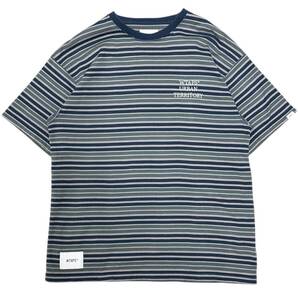 WTAPS ダブルタップス　Border S/S T-Shirts ネイビー系 サイズ:02