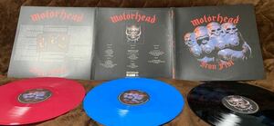 【3枚組】モーターヘッド Motorhead Iron Fist trifold 3LP 2008年 Back on Black カラーヴァイナル Lemmy Kilmister レミー Psyche Prog