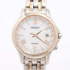 ■1円■極美品■SEIKO セイコー■EXCELINE エクセリーヌ 保証書付 1B35-0AE0 腕時計 ピンク シルバー レディース EEM AS12-8