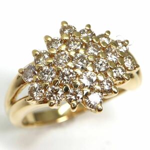 1ct UP!!JEWELRY MAKI(ジュエリーマキ)《K18天然ダイヤモンドパァべリング》U 5.6g 約10.5号 1.0ct ring 指輪 diamond jewelry EF8/EG1