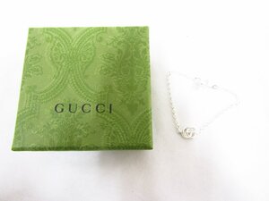 GUCCI グッチ ダブルGブレスレット シルバー925 SILVER925 長さ：18cm 箱・保存袋つき 中古品 ★140502