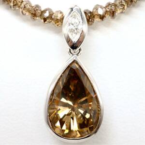 豪華!!約4ct!!◆K18 天然ダイヤモンドネックレス◆S 約9.9g 約45.0cm 4.93ct 0.112ct 22.30ct diamond jewelry ジュエリー FA5/FB3