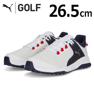 PUMA FUISON GRIP 377527 【プーマ】【スパイクレス】【サイズ：26.5cm】【カラー：04 White/Silver/Navy】【GolfShoes】