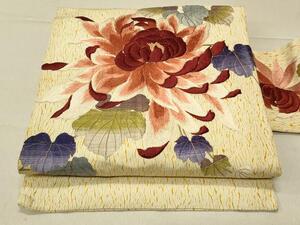 平和屋着物■アンティーク　大正ロマン　九寸名古屋帯　総刺繍　絞り　乱菊　金糸　正絹　逸品　CAAL4931th