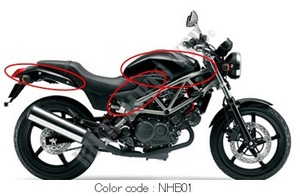 2013年、2014年 VTR250 FI (黒）の新品未使用外装（タンク・サイドカウル・リアカウルなど）