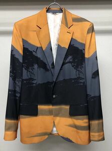 90s ALEXANDER MCQUEEN BIRD PRINTED TAILORED JACKET アレキサンダーマックイーン 初期 メンズ ビンテージ 総柄 テーラード ジャケット