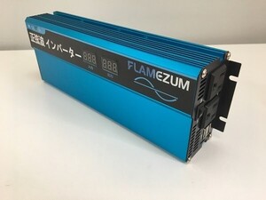 1円スタート FLAMEZUM インバーター カーインバーター 非常用電源 正弦波 DC12V AC100V 直流 交流 変換 ACコンセント USB ブルー A10639