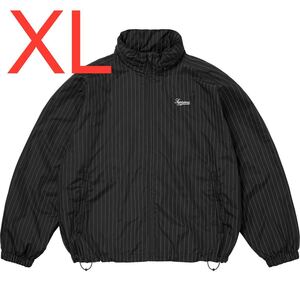 Supreme Reflective Pinstripe Track Jacket Black XL シュプリーム リフレクティブ ピンストライプ トラックジャケット ブラック