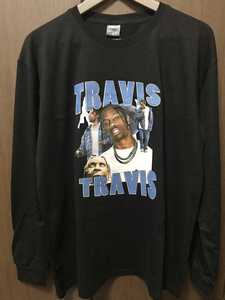 Travis Scott ロングスリーブTシャツ トラヴィス スコット サイズXL hiphop rap ヒップホップ ラップ trap トラップ ヒューストン 黒色 