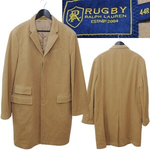 ★【国内正規品 大き目44R】 RALPH LAUREN RUGBY ラルフローレン ラグビー 羊毛 キャメル ウール チェスター フィールドコート 44Rベージュ