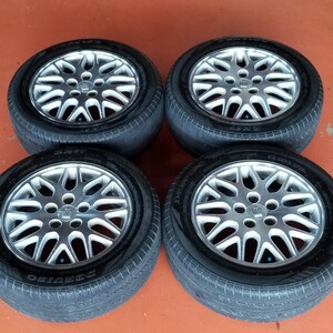 ★中古 希少★ トヨタ クラウン アスリート純正 16インチ 6.5J +50 5穴 PCD114.3 おまけタイヤ 215/55R16 JZS171 マジェスタ マークX