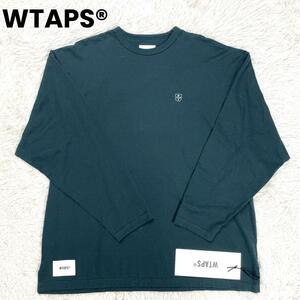 【未使用タグ付】 WTAPS ダブルタップス 2022AW 長袖 カットソー 04[XL] ダークグリーン オーバーサイズ メンズ 長袖 Tシャツ ロンT