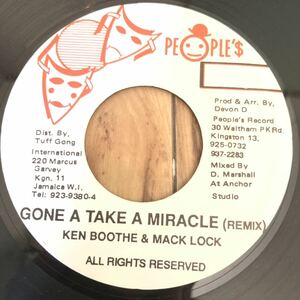 送料無料★レア ケンブース コンビネーション!! GONE A TAKE A MIRACLE / KEN BOOTHE & MACK LOCK★