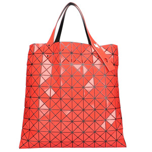 イッセイミヤケ ISSEY MIYAKE BAOBAO トートバッグ PVC オレンジ レディース 中古