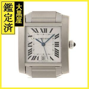 Cartier　カルティエ　タンクフランセーズLM　W51002Q3　SS　シルバー文字盤　自動巻き　男女兼用　【432】2120000275593