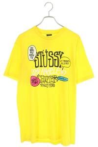 ステューシー STUSSY サイズ:L ロゴプリントTシャツ 中古 FK04