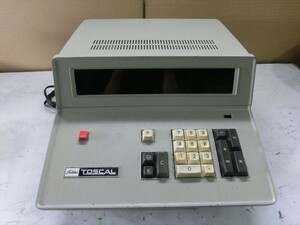 T【4ち-97】【140サイズ】TOSCAL BC-1201 東芝電子式卓上計算機/レトロ電卓/ジャンク/※傷・汚れ有