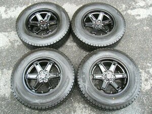 150系 ランクル プラド等 DUNLOP WINTERMAXX SJ8＋ 265/65R17 バリ山 スタッドレス Weds KEELER 17×8J +25 139.7-6H 美品 アルミ付 S1505