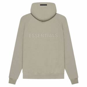 新品 21SS FOG FEAR OF GOD ESSENTIALS フォグ フィアオブゴッド エッセンシャル Pull-Over Hoodie バックロゴ パーカー MOSS モス サイズL