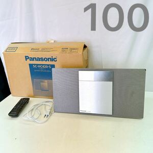 11AC091 Panasonic パナソニック コンパクトステレオシステム SC-HC420-S シルバー 2021年製 中古 現状品 動作品