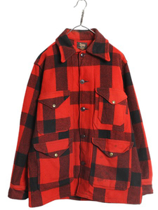 60s USA製 ウールリッチ ウール マッキーノ ジャケット メンズ L 程/ ヴィンテージ WOOLRICH バッファロー チェック ブルゾン ハンティング