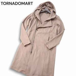 美品 23AW★ TORNADOMART トルネードマート 通年 ダンボールジャージー★ ダブルZIP レイヤー ロング コート Sz.M　メンズ　I4T02420_8#O