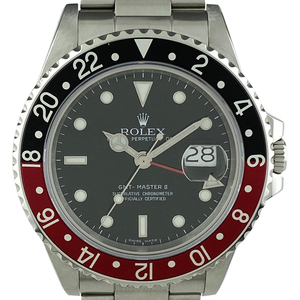 ロレックス ROLEX GMTマスター2 16760 腕時計 SS 自動巻き ブラック メンズ 【中古】