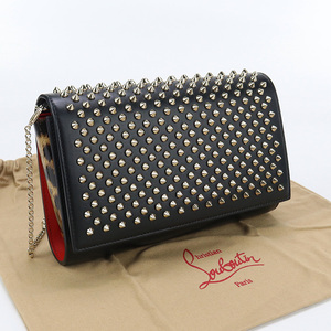 中古良品クリスチャン ルブタンChristian Louboutin パロマ クラッチ カーフ 1165081 ブラック系 ランク：A us-2 2WAY