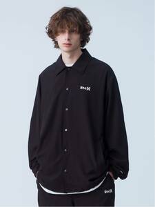 希少 ロンハーマン Hurley Phantom Coach Jacket ブラック ジャケット 長袖シャツ