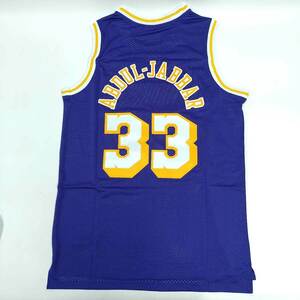 【中古・未使用品】Mitchell&Ness NBA ロサンゼルス レイカーズ オーセンティック ユニフォーム ジャージ 1984-85 #33 ABDUL-JABBAR L