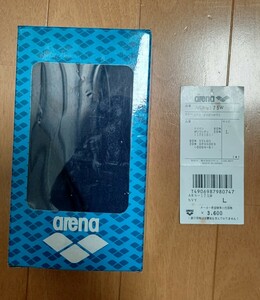 arena　175W　ネイビー　サイズL　白パイピング　スクール水着　競泳水着　元箱と紙タグあり　1点のみ　未使用