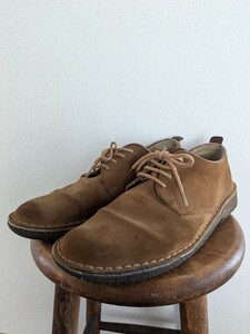 貴重◎　clarks クラークス　デザートロンドン　カーン　 スエード ブラウン プレーントゥ レザーシューズ